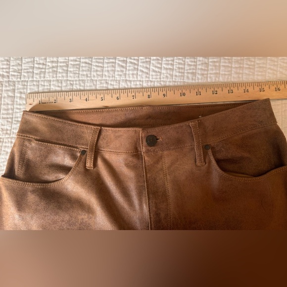 Chico’s Faux Leather Brown Pants Sz 0.5 (6R) - Picture 9 of 10